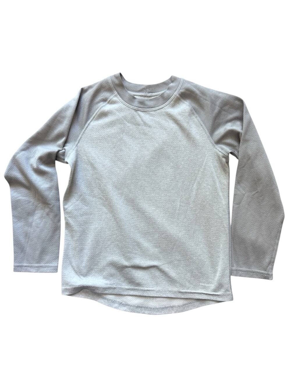 Patagonia Kid’s Capilene Midweight Crew Base Layer Top Grey Size 10 Medium
